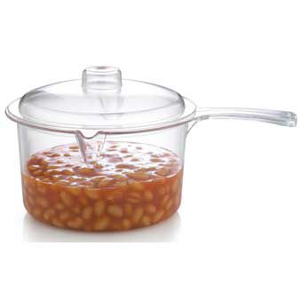 Small Stain-Proof Microwave Lidded Saucepan