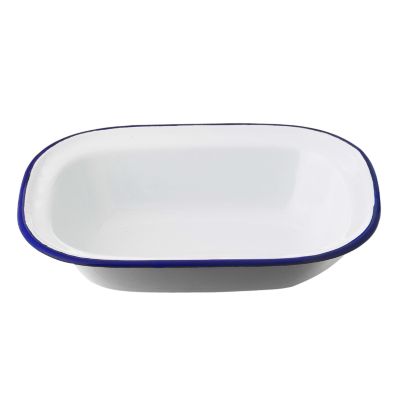 Traditional Enamel 20cm Oblong Pie Dish