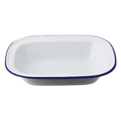 Traditional Enamel 26cm Oblong Pie Dish